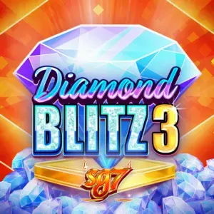 Interface do jogo de slot Diamond Blitz 3 com símbolos clássicos e Wilds móveis